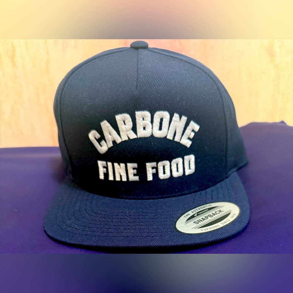 Carbone fine food snapback hat